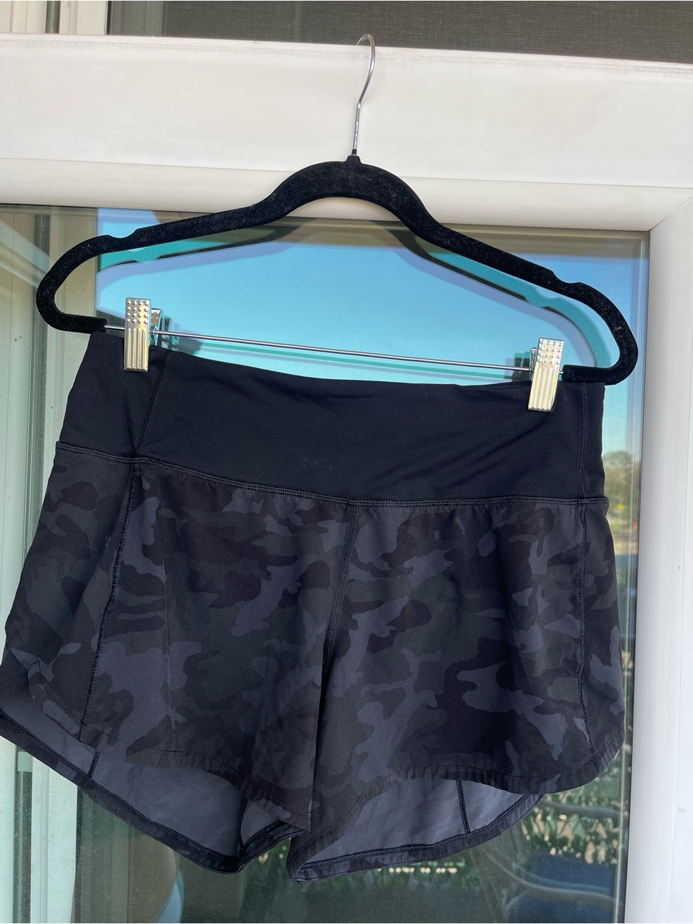 lululemon athletica Black Camo High-Waist Athletic Shorts